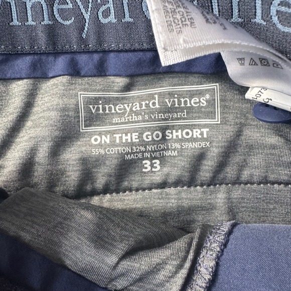 Vineyard Vines On-The-Go Performance Shorts Navy Size‎ 33 Travel Golf Stretch - Picture 3 of 4
